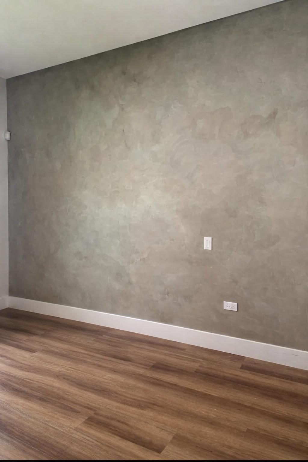 Finished limewash feature wall